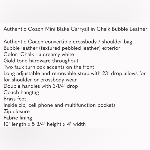 Coach Mini Blake Carryall - Picture 10 of 10